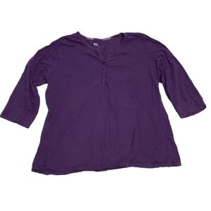 Reitmans Purple Half Sleeve Cotton Top